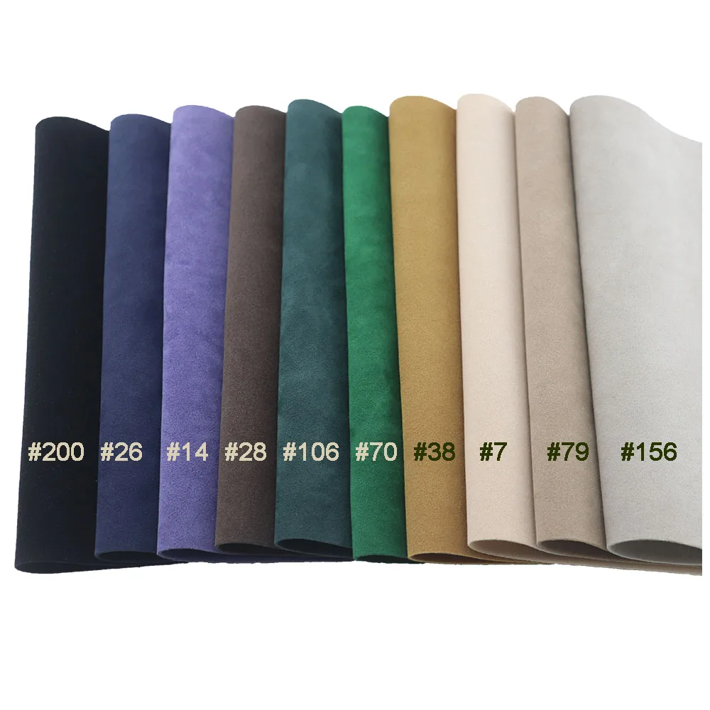 30x134cm Roll Doulde-Sided Artificial Suede Velvet Faux Leather Flock Fabric Leather For Handbag Bows DIY Decoration KY006 - view 4