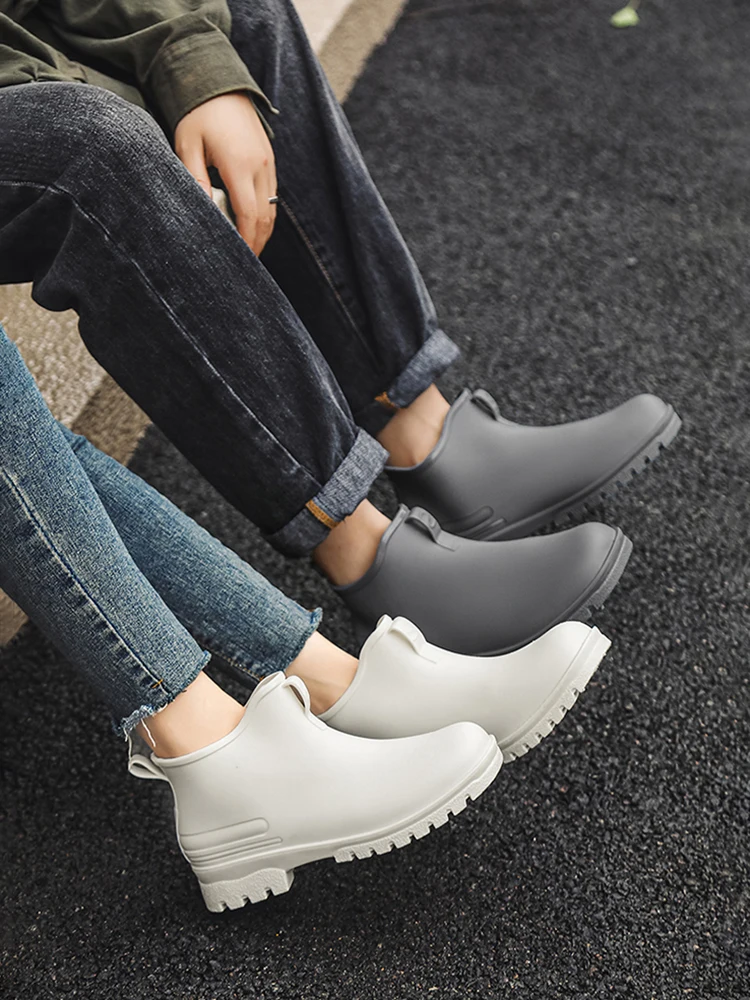 

Faionable Противоскользящие резиновые сапоги ex Hiking Fiing Водонепроницаемые износостойкие на подкладке Fce Water oes Немецкая пара Sle...