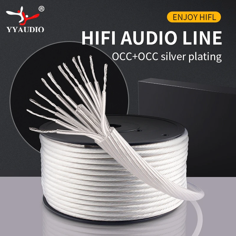 

Hi-end OCC Silver Plated HiFi Speaker Cable High-performance Amplifier DIY HiFi XLR Bulk Audio Line For CD Player