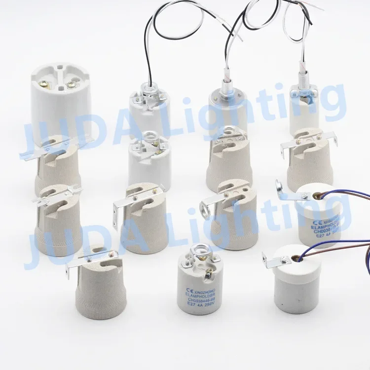 

E27 E14 E40 ceramic lamp holder Pottery and Porcelain lamp socket for ceiling light lamp base led pendant light chandeliers diy