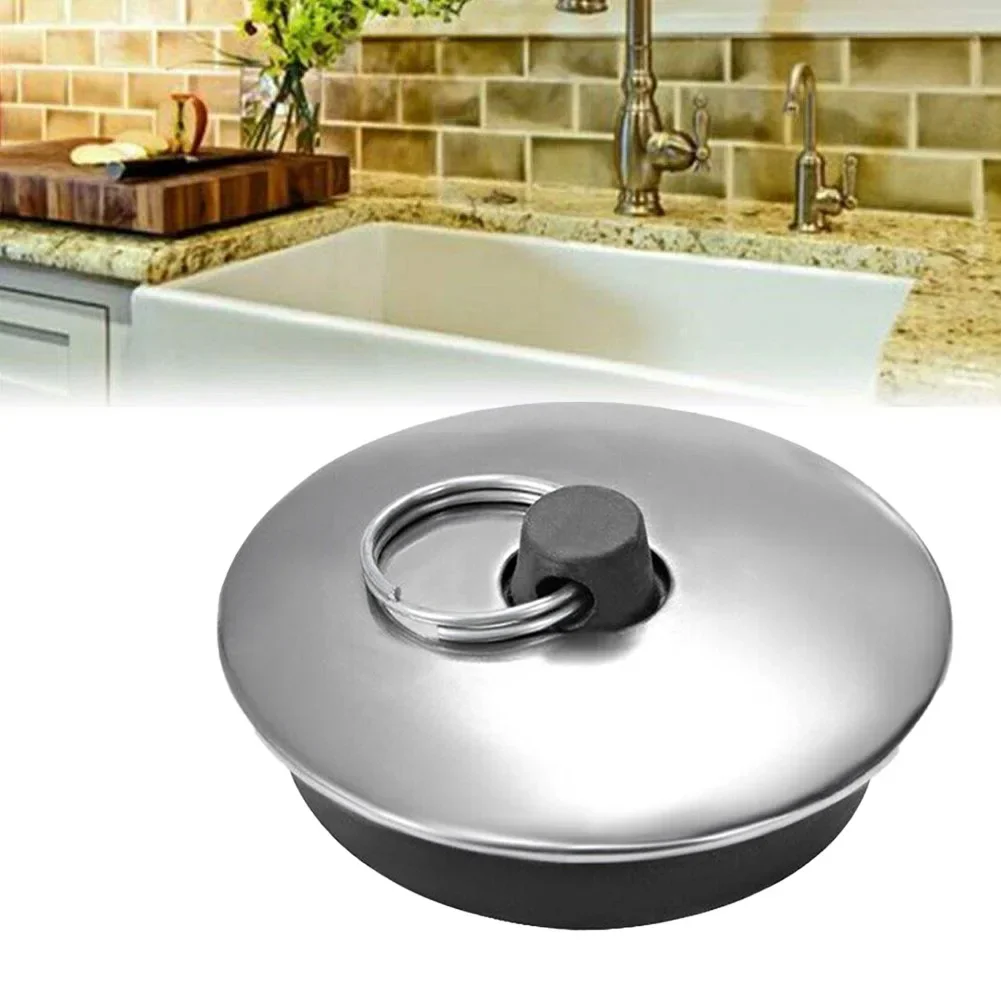 Sink Plug Drain Stopper Rubber Basin Overflow Ring Bathtub Drainage Cover Leakage-Proof Kitchen Bathroom Accessories