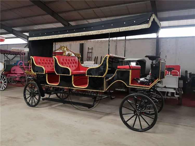 European Style Carriage Luxury Royal Cart for Sale/Wedding Horse Carriage Exported to America England Rickshaw