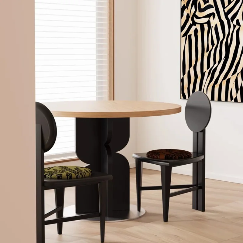 طاولة طعام مستديرة الجانب ركن حديقة المدخل طاولة طعام صغيرة المطبخ مطعم مصمم Mesas De Comedor أثاث الحدائق