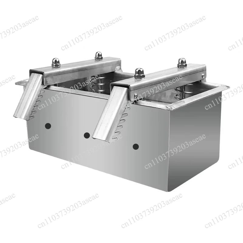 Stainless Steel Double Cavity Meat Patty Mould Spring Press Burger Patty Forming Mold for Catering Canteen Fast Food Processing