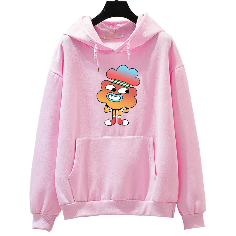 

Gumball Wattersonn Cartoon Anime Hoodies Women Cute Hooded Pullovers High Quality Fleece Clothing Autumn Warm Casual Sweatshirts