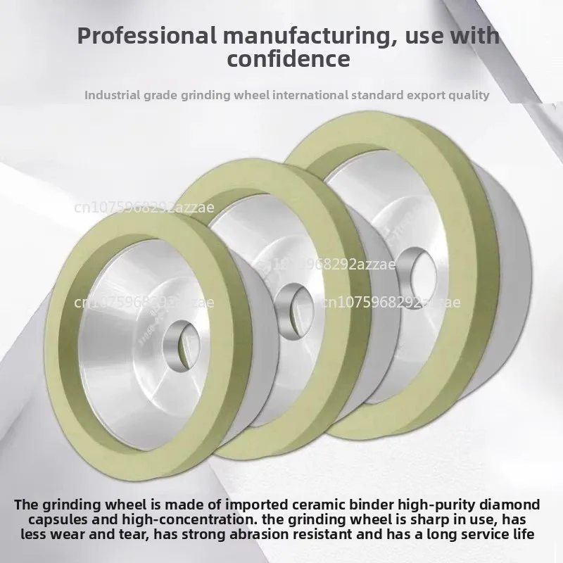 Ceramic Bond Diamond Grinding Wheel Bowl Type 100mm Alloy for Sharpening Tools