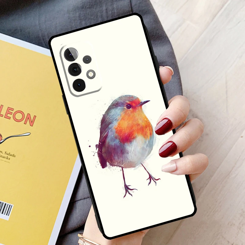 Robins Bird Case For Samsung Galaxy A34 A54 A14 A24 A52 A32 A22 A12 A51 A71 A21S A13 A23 A33 A53 Cover