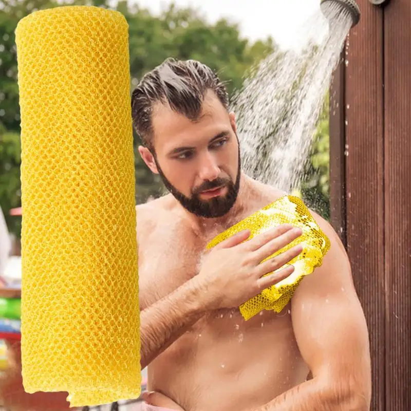 Bath Sponges For Shower Colorful Washcloth Body Exfoliator Shower Accessories Long Net Shower Body Scrubber African Scrubbing view 6