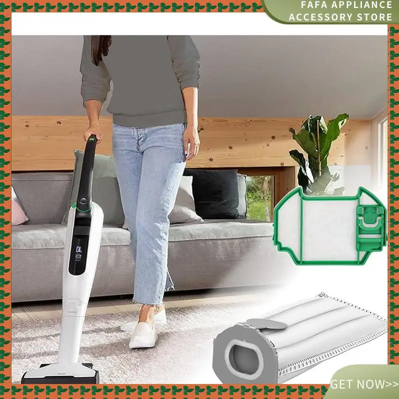 

Мешки для пылесоса Vorwerk Kobold VK7 FP7, 10 сменных фильтр-мешков и 2 фильтра для беспроводной метлы Kobold FP7-A70Z