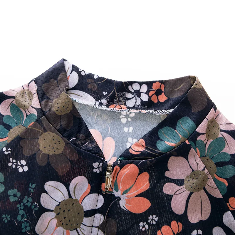 Weimostar Summer Flower Cycling Jersey Women Maillot Ciclismo Pro Team MTB Bike Clothing Tops Racing