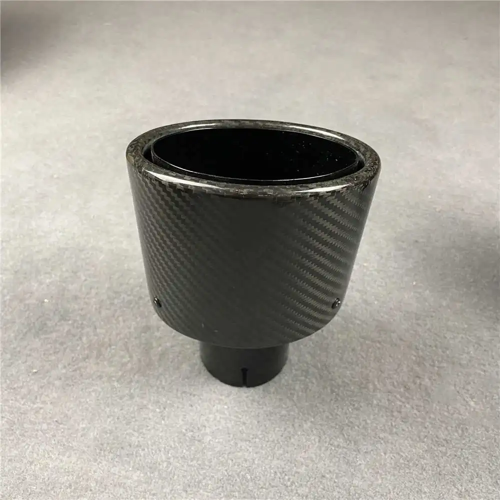 1 Piece Big Size Oval Shape Carbon Fiber Stainless Steel Muffler Tip Outlet 105*130MM Exhaust Pipe Universal Car Accessories