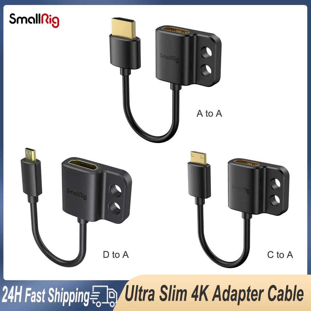 SmallRig Ultra Slim 4K Adapter kabel od A do A/C do A do BMPCC 4K 6K dla Sony A7SIII dla Panasonic 3019/3020/3021