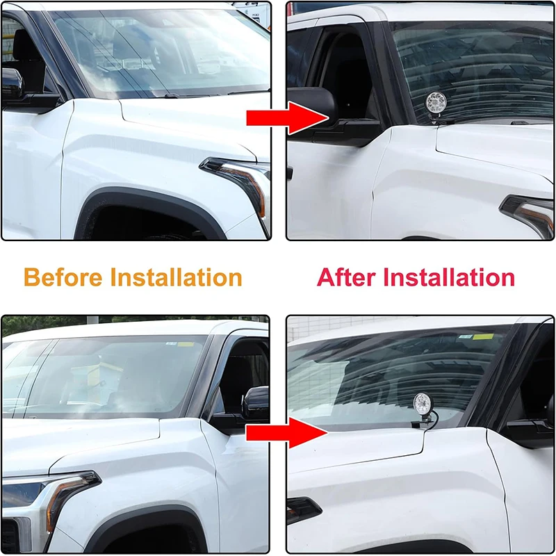 

Кронштейн для крепления фонаря на капоте для Toyota Tundra 2022-2025, передний капот, боковая стойка, светодиодный светильник, кронштейн для крепления, автомобильные аксессуары