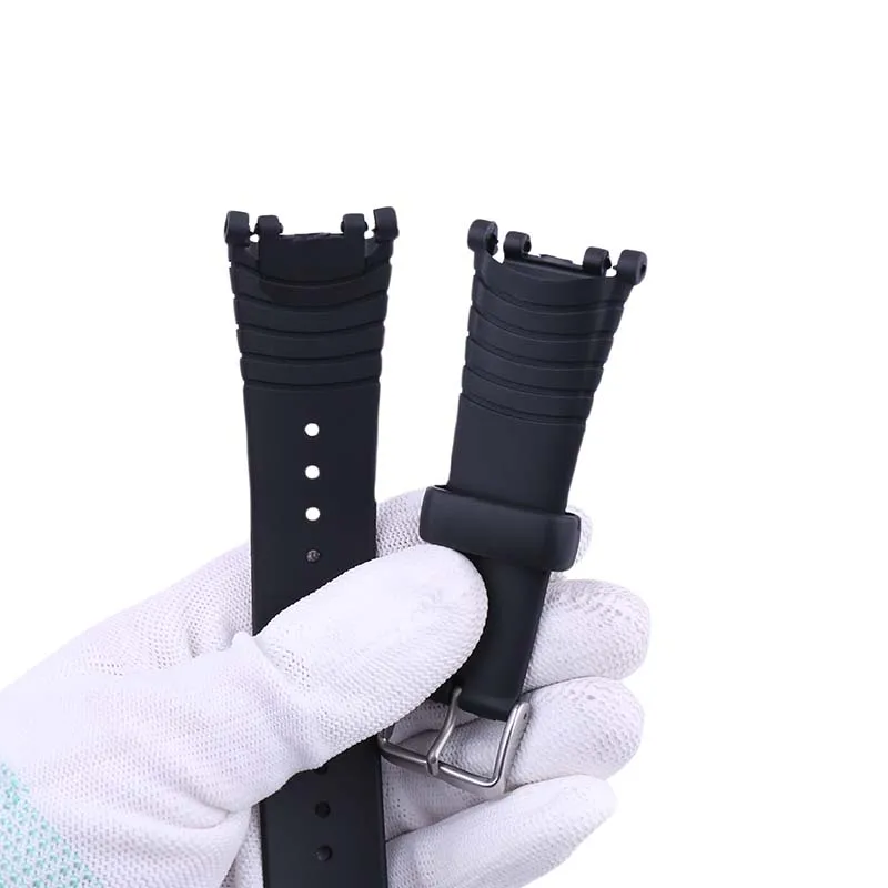 Men's Rubber watch band buckle accessories compatible with Suunto vector sports silicone watch strap wristband bracelet