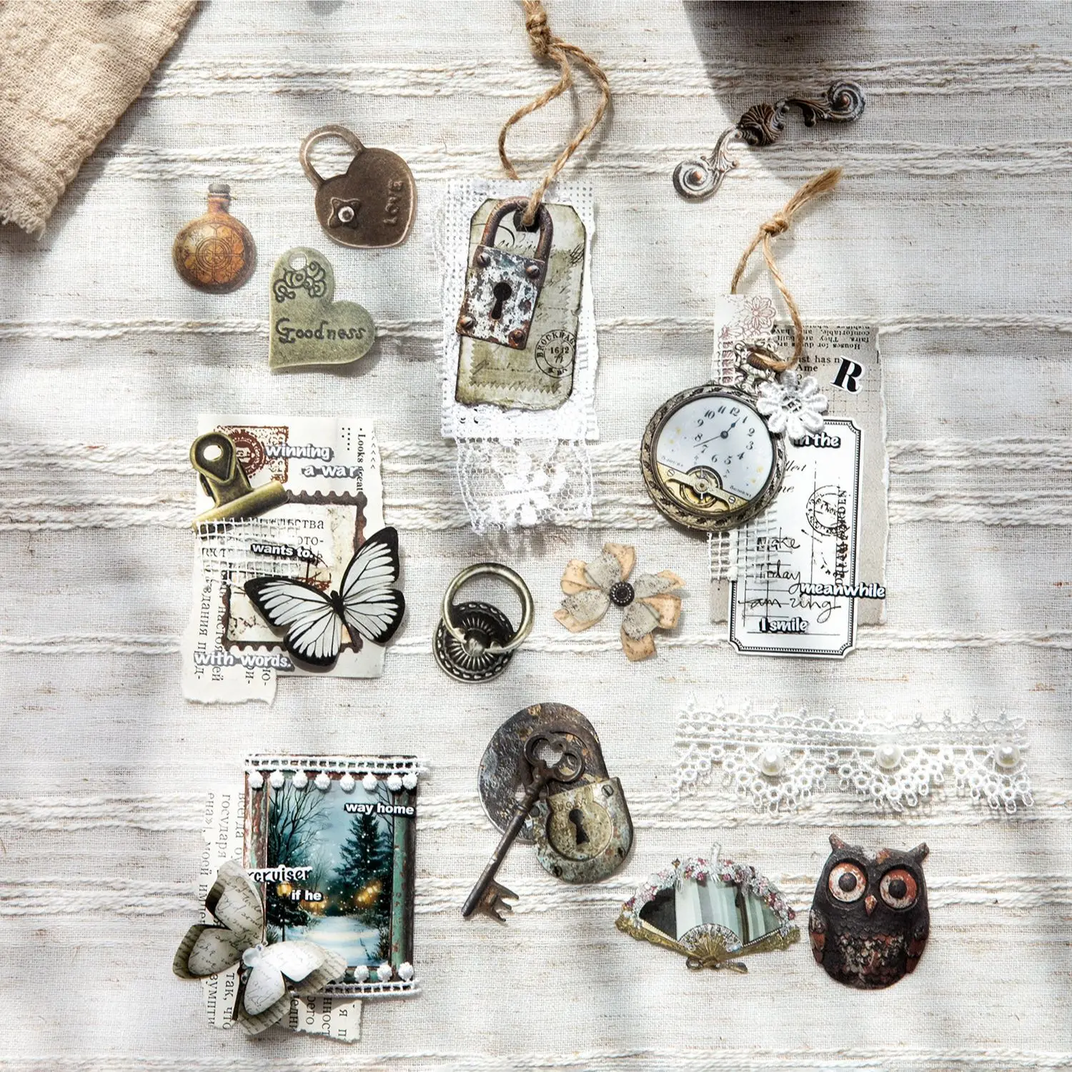50 uds/1 lote de pegatinas Kaw - Vintage Things Collection reseña y precio