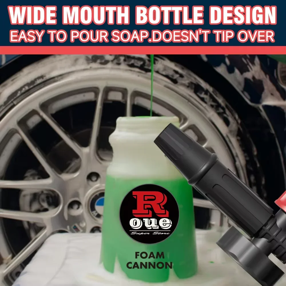 Snow Foam Lance Plastic Bottle Foam Cannon Tank Container 32oz Foam Gun Bottle 1 Litre