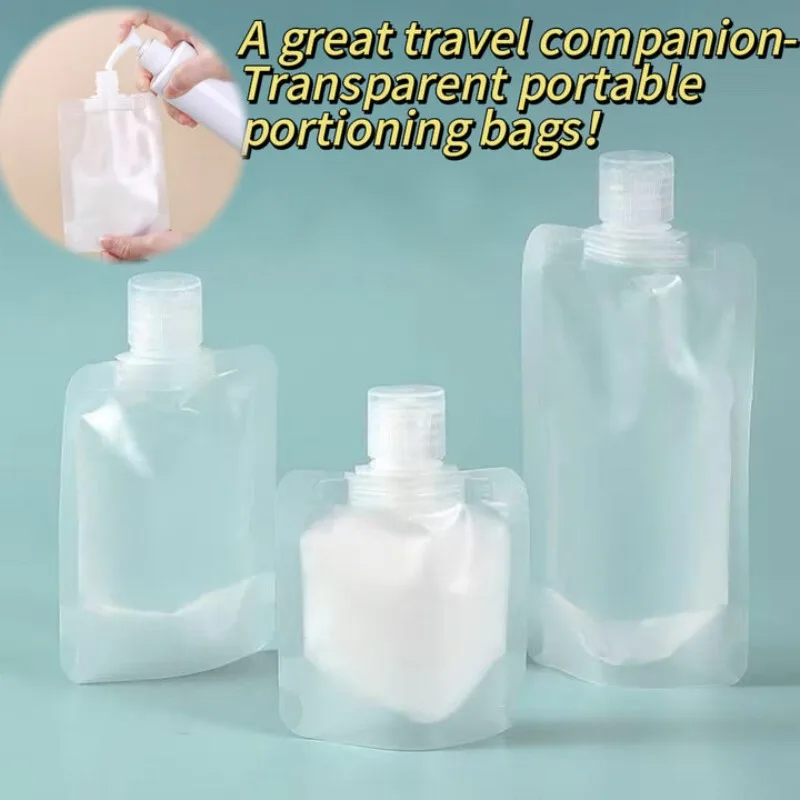 Nachfüllbare Verpackungsbeutel, 30/50/100 ml, Reiseutensilien, Lotion, Kosmetik, Shampoo, Duschgel, tragbare Taschen, Make-up-Flüssigkeitstaschen