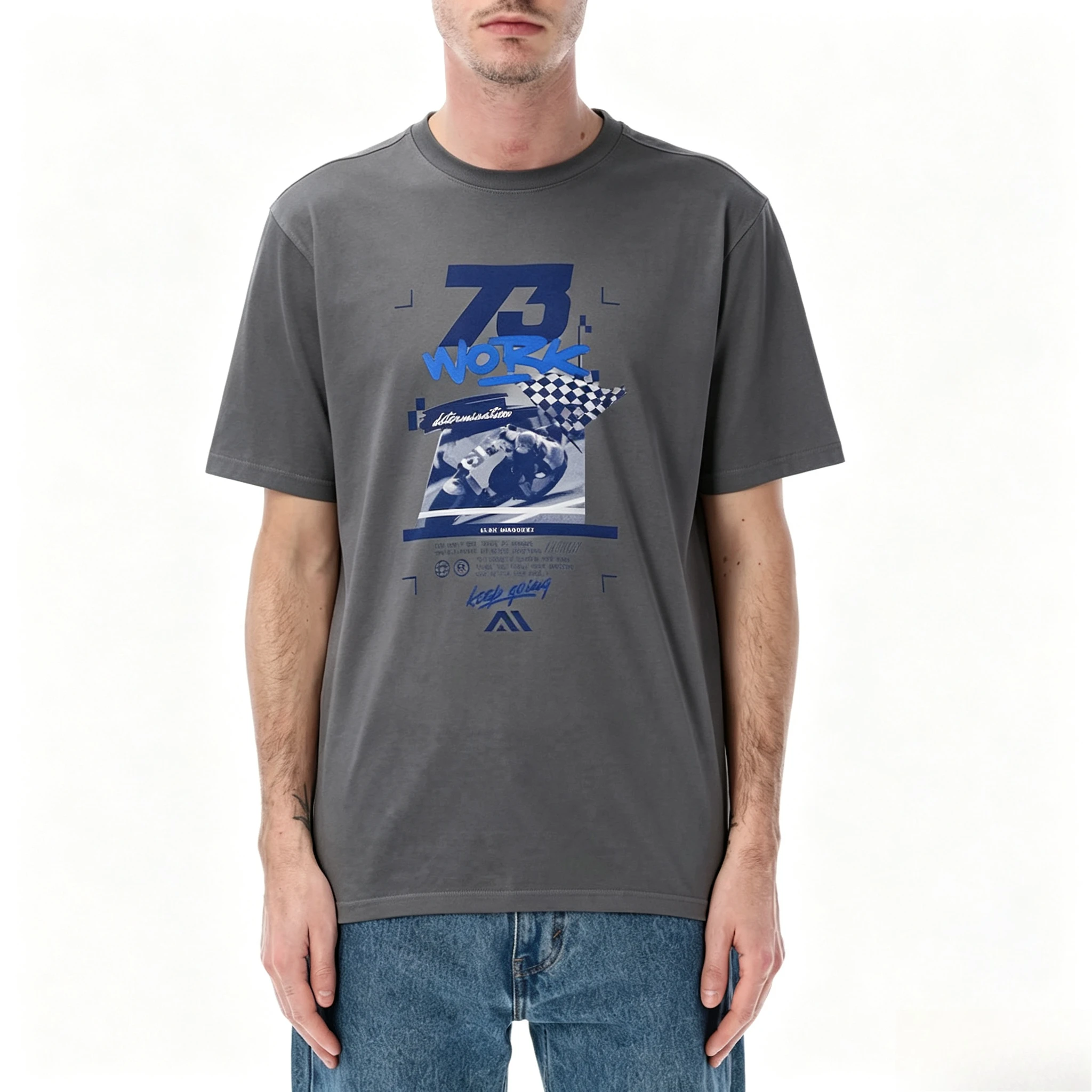 Alex Marquez 73 Keep Going T-Shirt MotoGP Racing Graphic Tee Determination Work Unisex Casual Short Sleeve Top