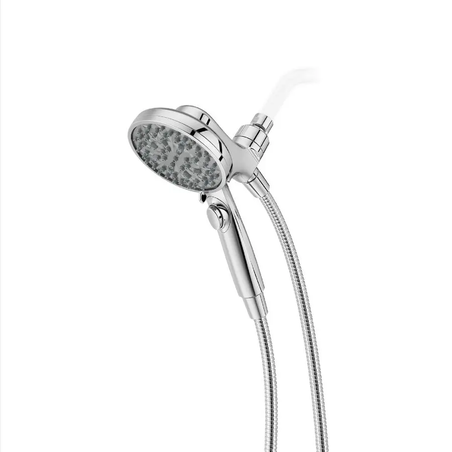 

Ручная душевая лейка HydroFuse, шланг в комплекте, магнитное крепление, 6 функций, 2,5 галлона в минуту, полированная хромированная отделка, 016HFM01CC