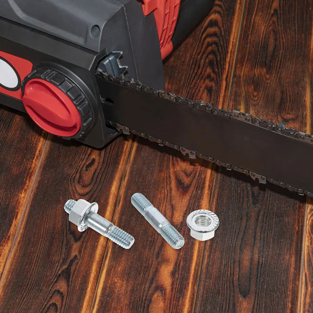 

15Sets Double Ended Screws Nuts Chainsaw Bar Nut Bolts Replacement Parts Dual Threaded Rod Bolts Chain Bar Mounting Screws