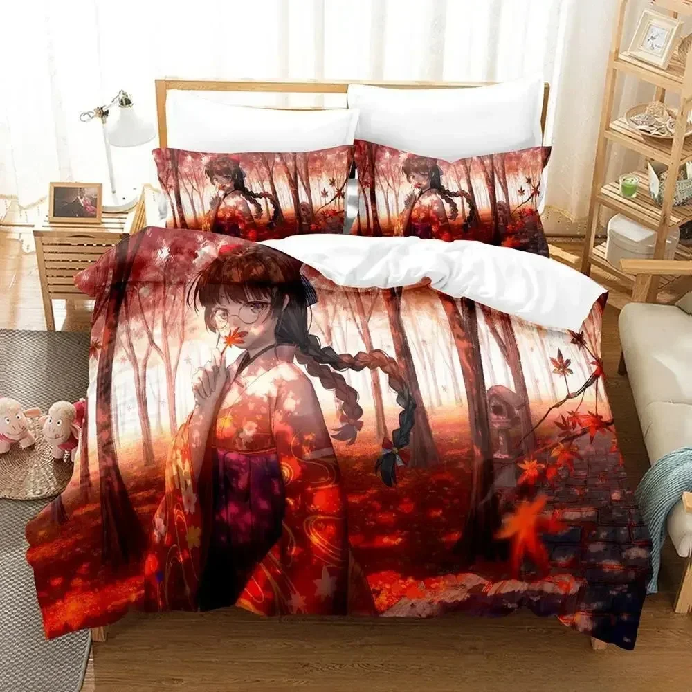 

Virtual Youtuber Tsukino Mito Cartoon Comfortable Duvet Quilt Cover Pillowcase Bedding Set Bedroom Home Textile 3D Kawaii Girls