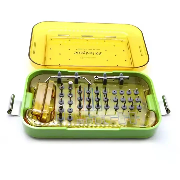 Dental Implant Surgical Kit Dentium SuperLine and Implantium Instrument Kit Dental Dentium Surgical Drill Kit
