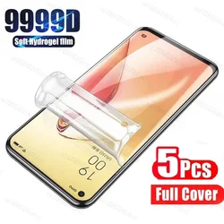 5Pcs Hydrogel Film For OPPO Realme 7 6 5 3 C2 C3 X2 Pro Full Cover Foil Gel Screen Protector Realme X50 TPU Film Not Glass