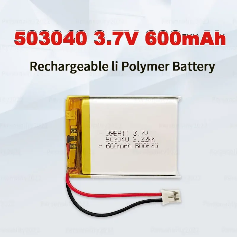 

10pcs 503040 600mAh Lipo Lithium Polymer Battery 3.7V Li Po Batteries for Speaker Bluetooth Speaker Radio Gps DVD Massager