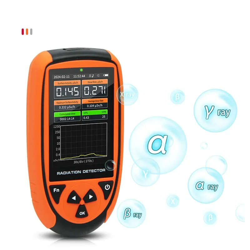 Aikesi Nuclear Radiation LND7311 Geiger Counter Mica Window Radon Detector Alpha Beta Suace Contamination S