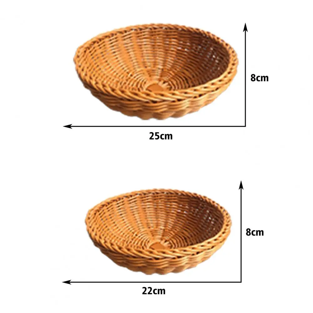 Large Rattan Wave Wicker Storage Baskets Sundries Organizer Storage Box Fruit Basket Food Serving Basket корзины для хранения