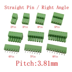 10 Pairs 15EDG Pitch 3.81mm PCB Screw Terminal Block 2/3/4/5/6/7/8/9/10/12 Pin Male Plug Female Socket Pin Header Wire Connector