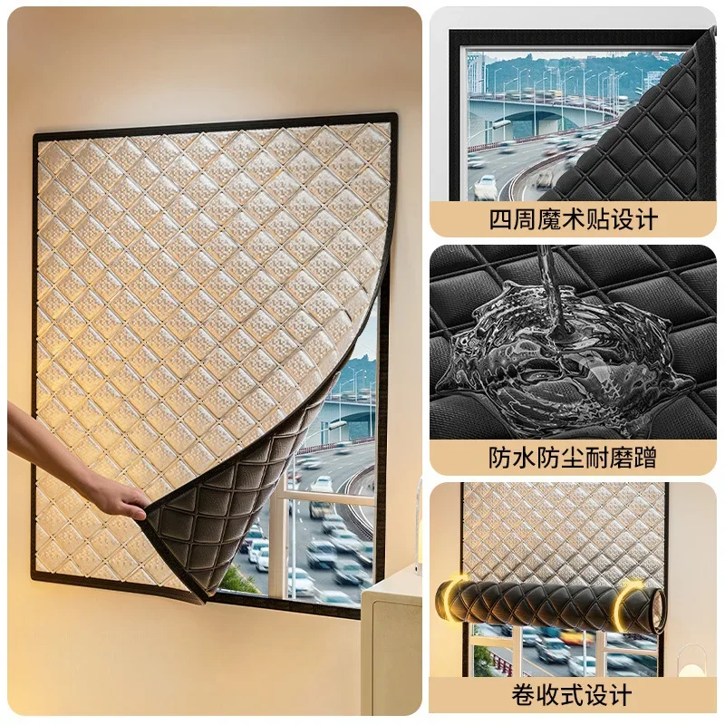 DurableSound Insulation Curtains Super Strong Sealed Windows Sound Insulation Blackout Bedroom Noise Reduction Super Thick Sil