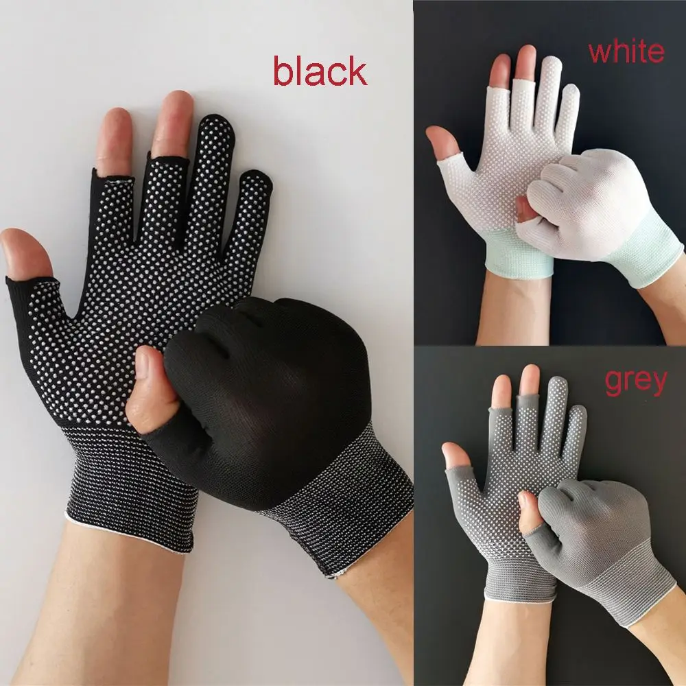 Cool Sunscreen Spring Summer Sports/Biking Sun Protection Anti-Slip Fishing Gloves Driving Mittens Open/Half Fingers