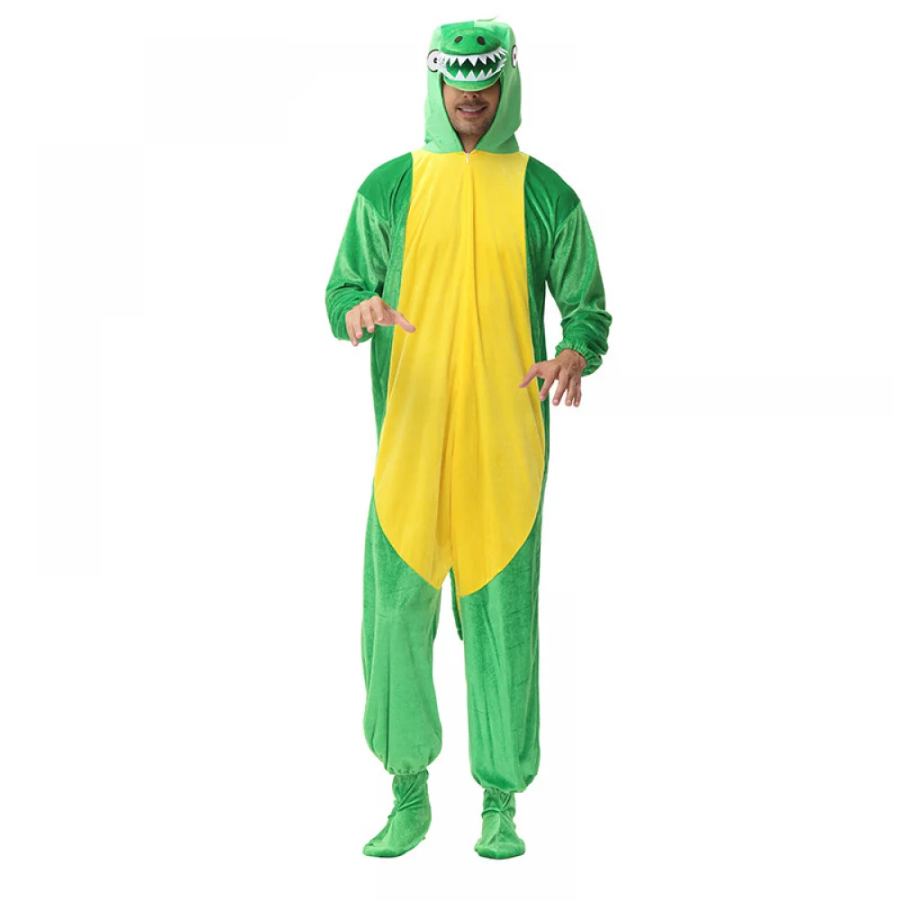 Amusement Park Show Cosplay, Crocodilo Onesie, Animal Adulto Trajes, Ano Novo Festa Macacão