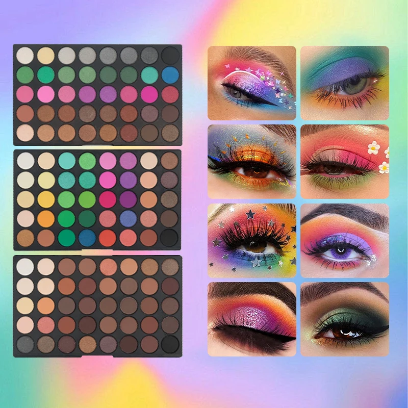 120 Colors Eyeshadow Palette, Matte Shimmer Vibrant & Earth Shades, for Stage Party Cosplay Creative Eye Makeup