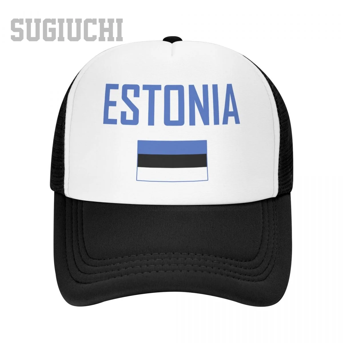 Mesh Cap Hat ESTONIA Flag And Font Trucker for Men Women Baseball Caps