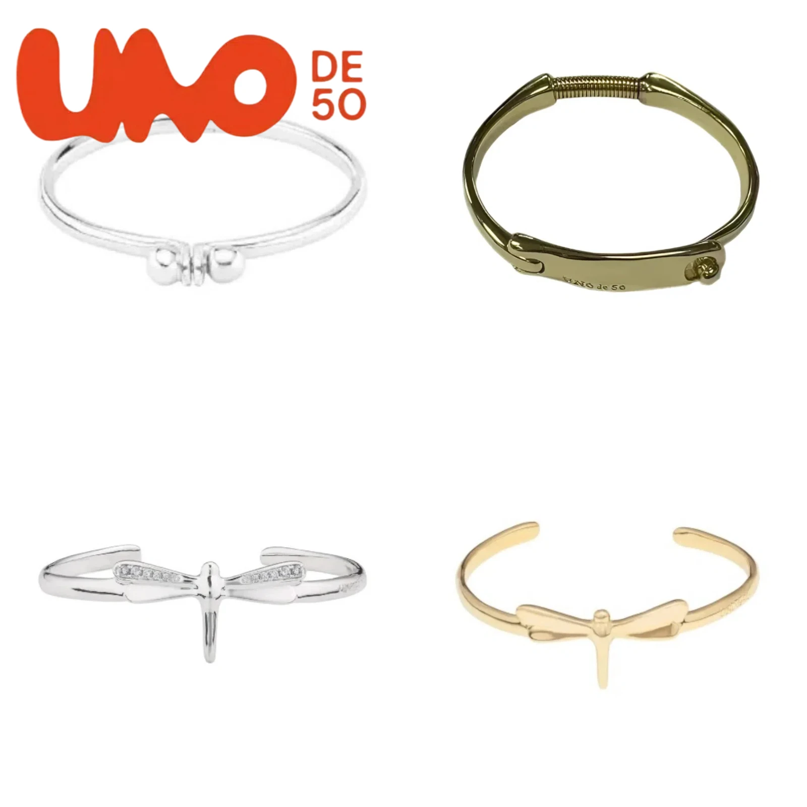 4. UNOde50 سوار فاخر من الذهب والفضة عيار 24 قيراط - عرض حصري من الداخل