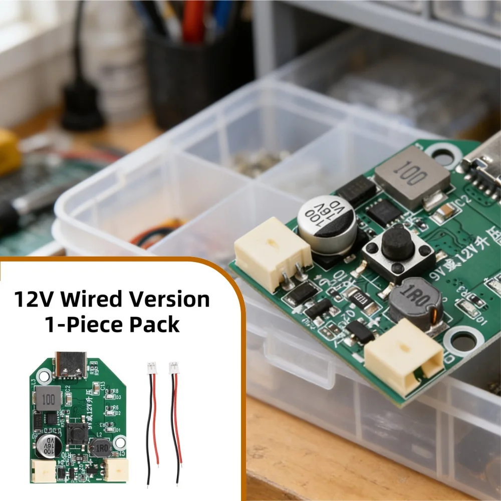 3-Speed Brushless Fan Motherboard Type-C 5V 2A Fast Charging DC 9V 12V Output PWM Booster Module Short Protection