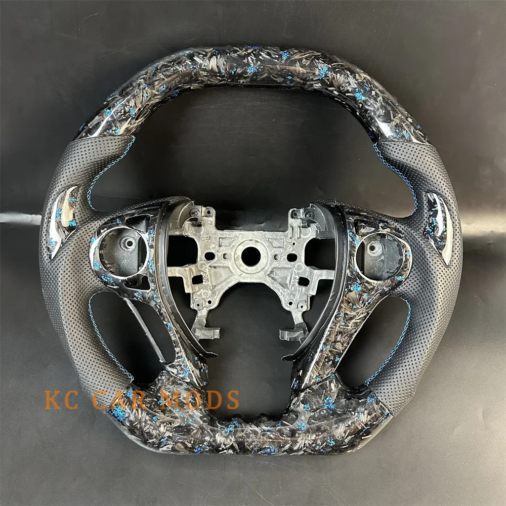 

Customized Black Forged Carbon Fiber Perforated Leather Steering Wheel For 2013 2014 2015 2016 2017 Honda Accord