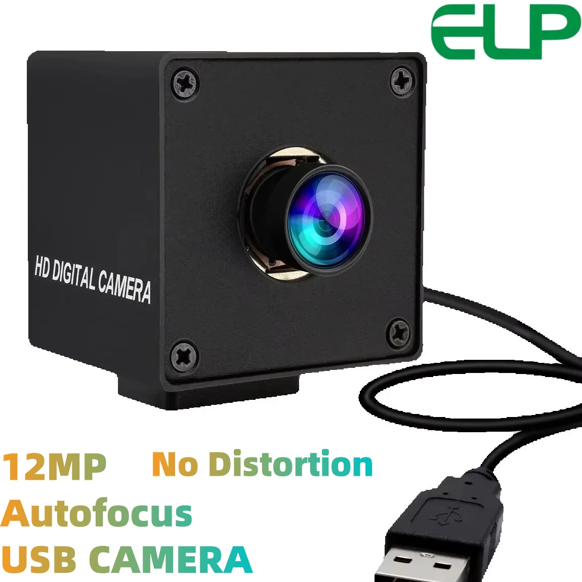 ELP 120fps High Speed 12MP Ultra HD USB Camera 100degree Low Distortion Fast Autofocus Industrial Mini Camera for Motion capture
