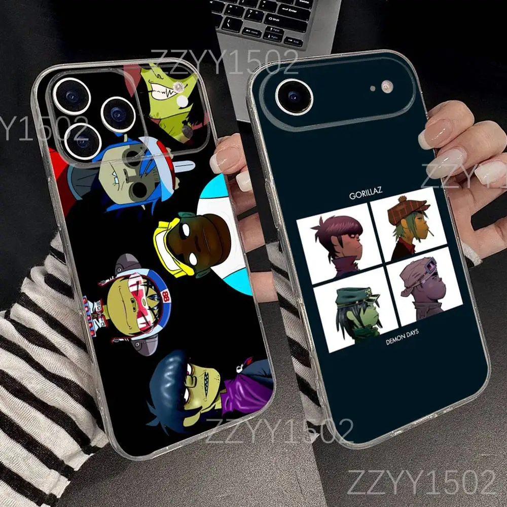 

G-Gorillaz COOL Band Phone Case For iPhone 17,16,15,14,13,12,11 Pro,Max,Plus,X,XS,XR,SE4,E Mini Transparent Soft