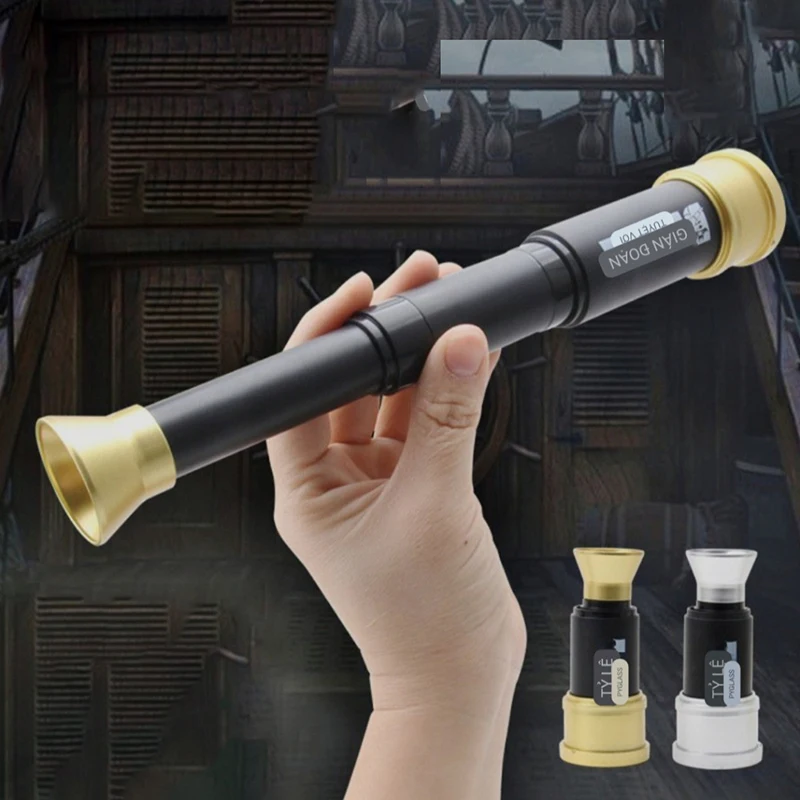 High Power HD Mini Telescopic Focusing Pirate Telescopic Telescope Three Stage Focusing