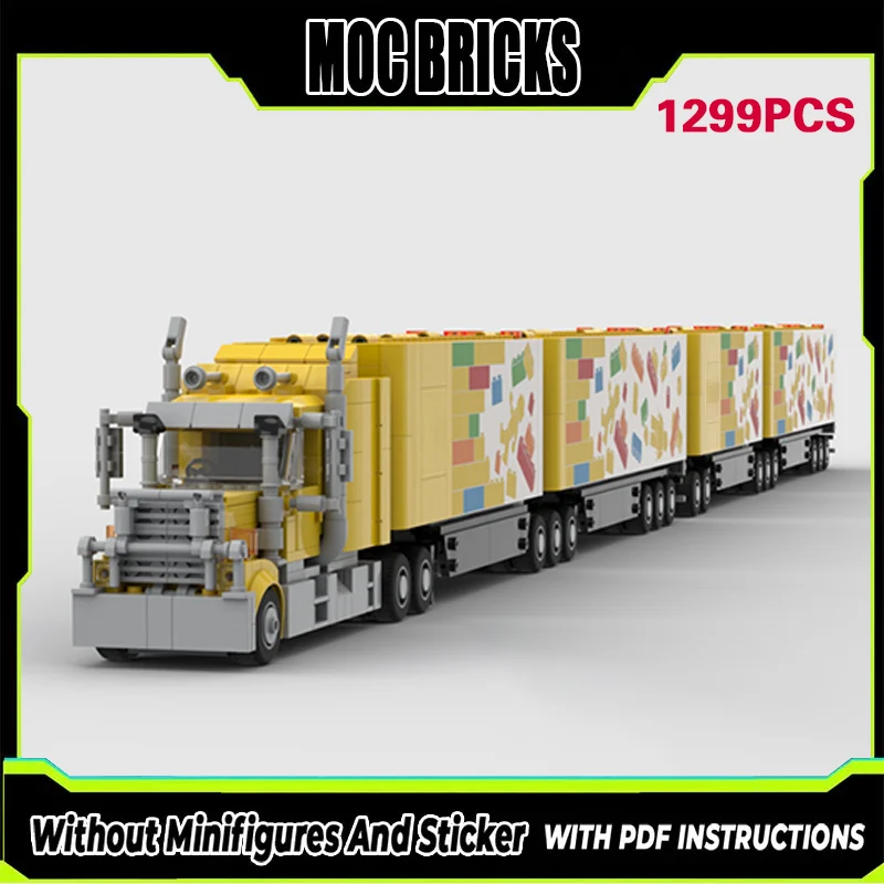 

City Car Model MOC Building Bricks Classic Delivery Road Train Modular Technology Gifts Holiday Assemble Children Toys Suit