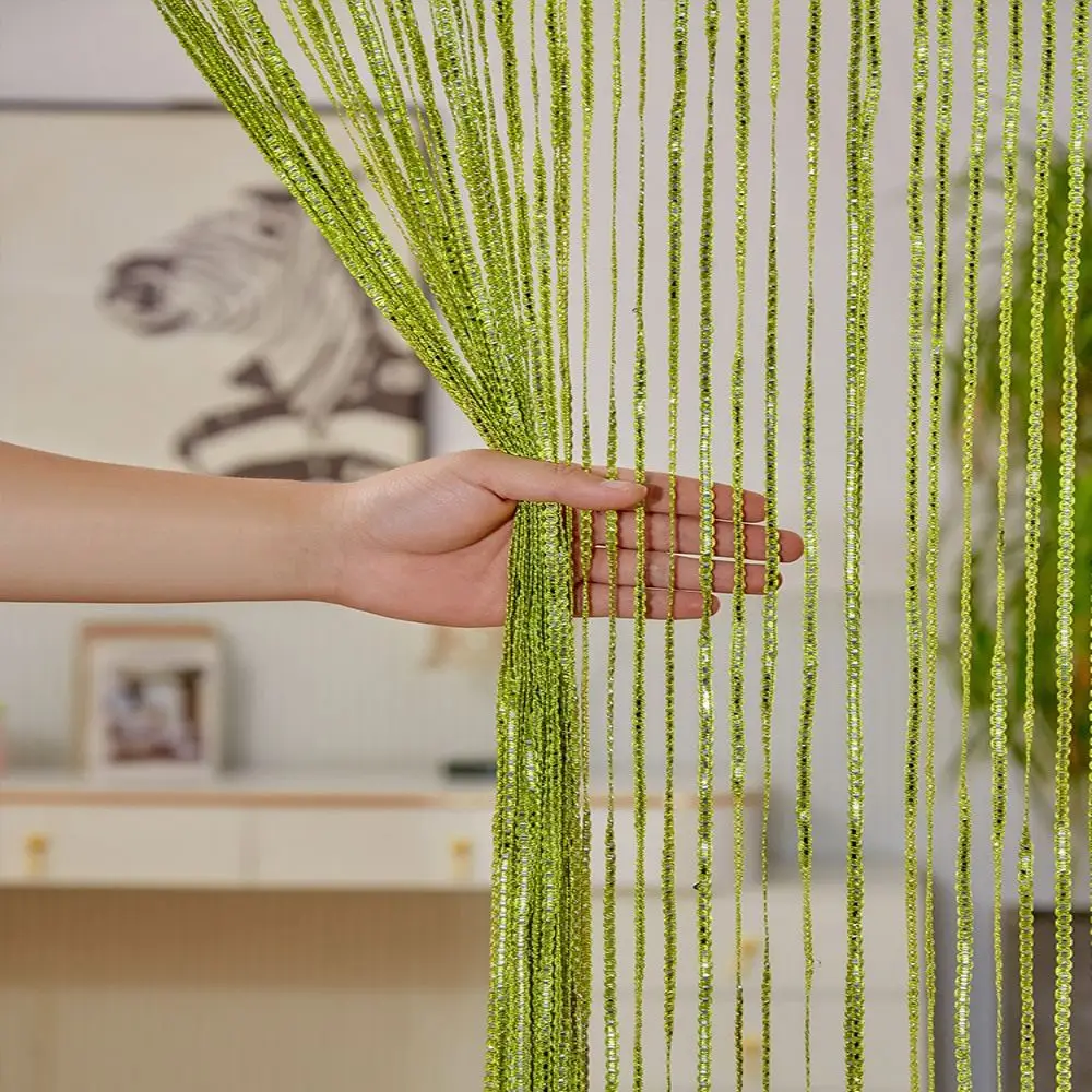 100cm*200cm Straight Line Curtains Straight Line Silver Wire Tassel Door Curtain Tassel Multicolor Tassel Curtains Living Room