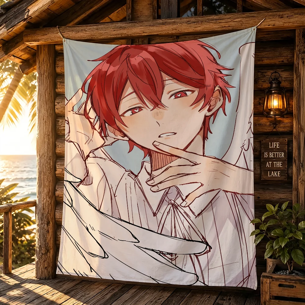 Given Anime BL Mafuyu e flag Campsite Atmosphere Hanging Banner Outdoor Garage Party Decor Advertising