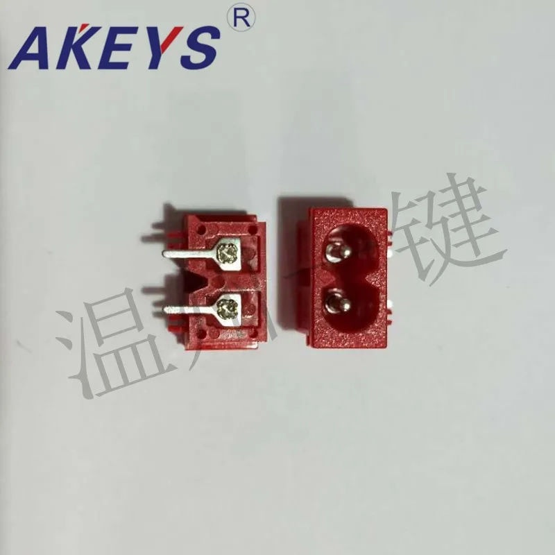 10 PCS AC-019A-D AC power socket 90 degrees 8-character 8-character socket 10A250V plum blossom socket red