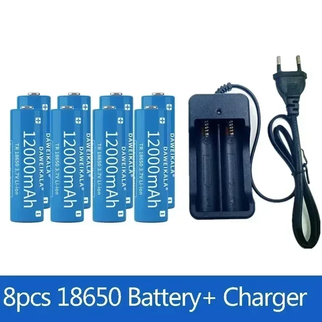 18650 battery 3.7V 12000mAh rechargeable Li-ion battery for Led flashlight Torch batery lithium battery charger