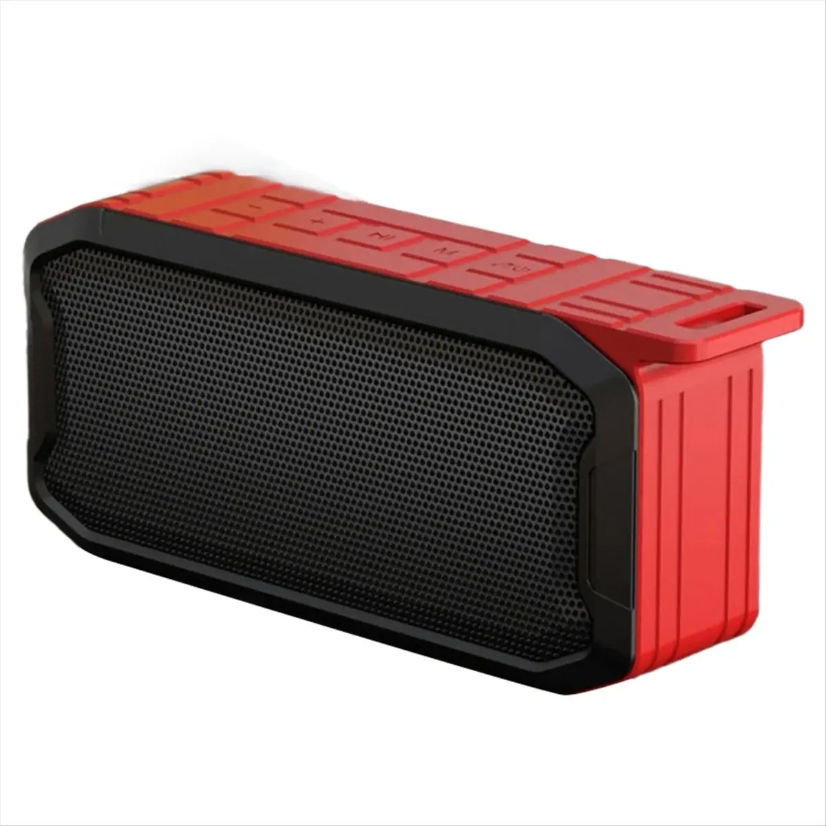 Pleased- Portable Outdoor Bluetooth Speaker High Power Subwoofer Waterproof Wireless Music Player Support AUX TF Card Red
