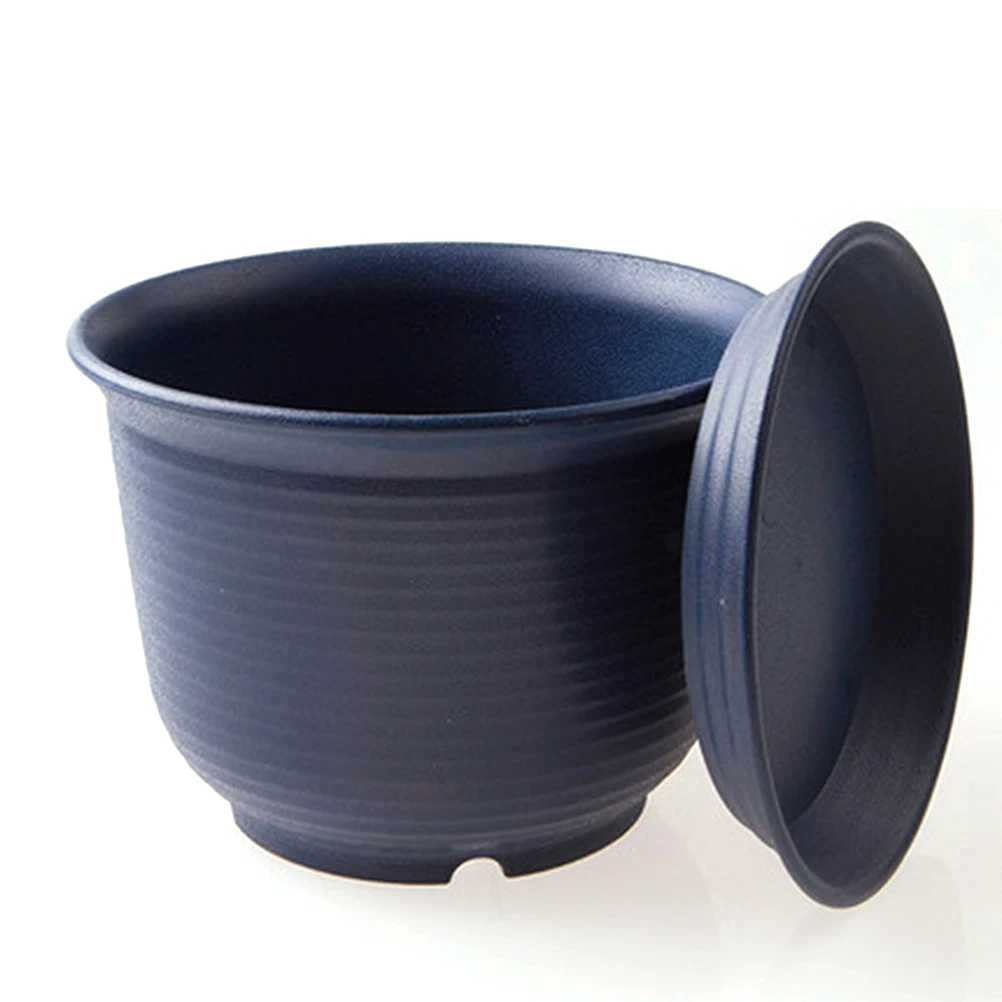 

Resin Flower Pots Small Herb Planters Garden Succulent Pots With Drainage Blue Decorative For Home Wedding School Projects