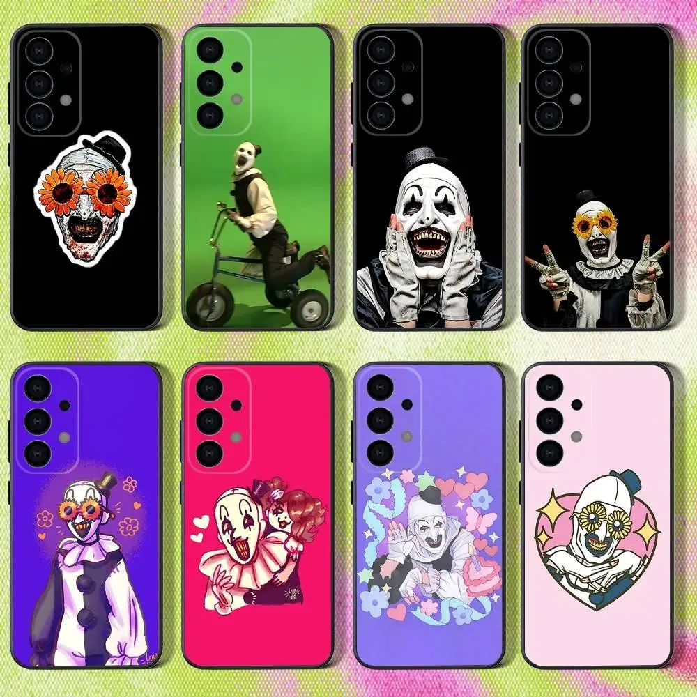 

Phone Case For Samsung S25,S24,S21,S22,S23,S30,Ultra,S20,Plus,Fe,Lite,Note,10,9,Art the Clown horror T-Terrifie 5G Black Cover
